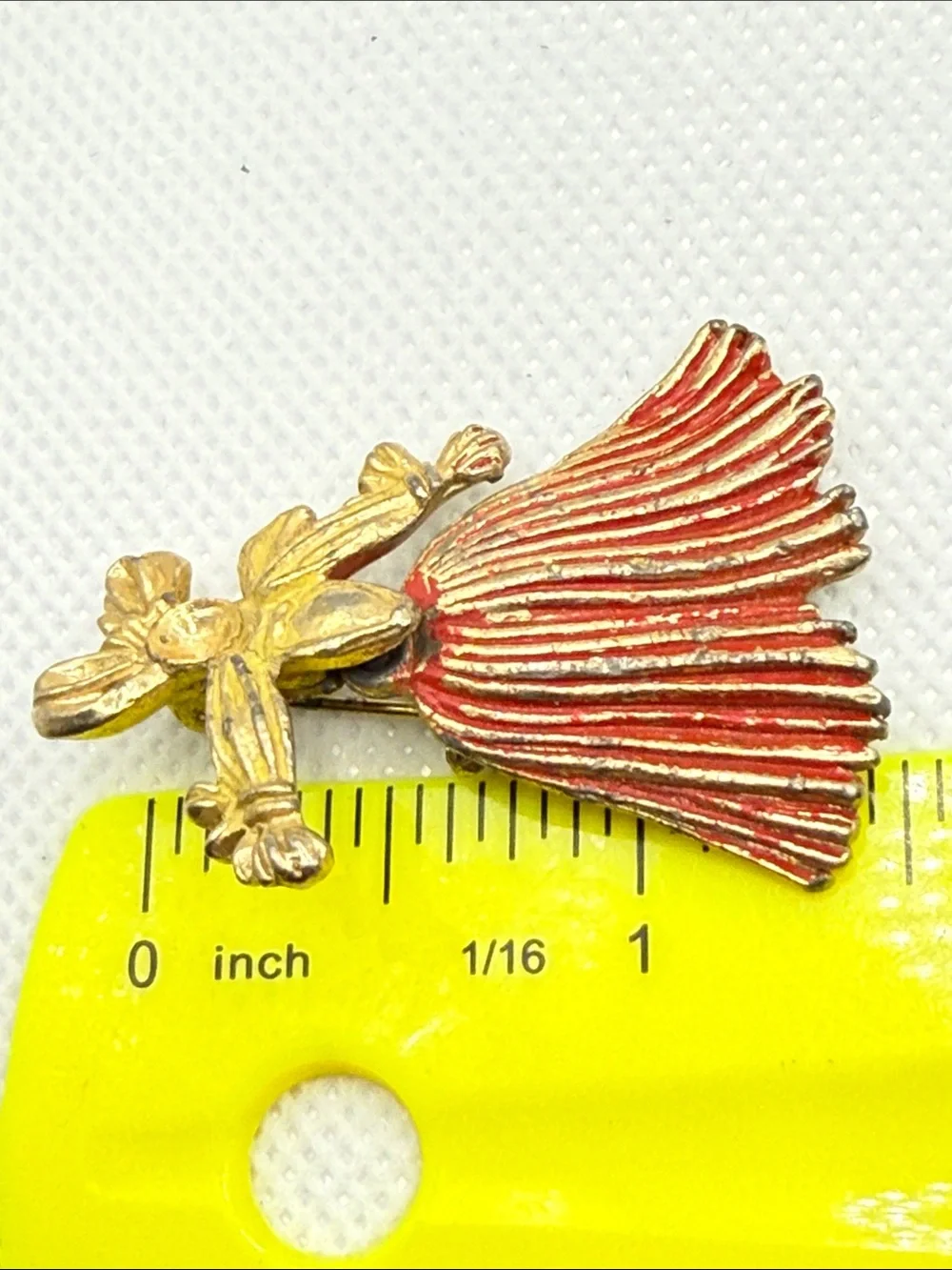 Vintage unusual articulated rag doll possible Alfred Philippe Trifari brooch pin